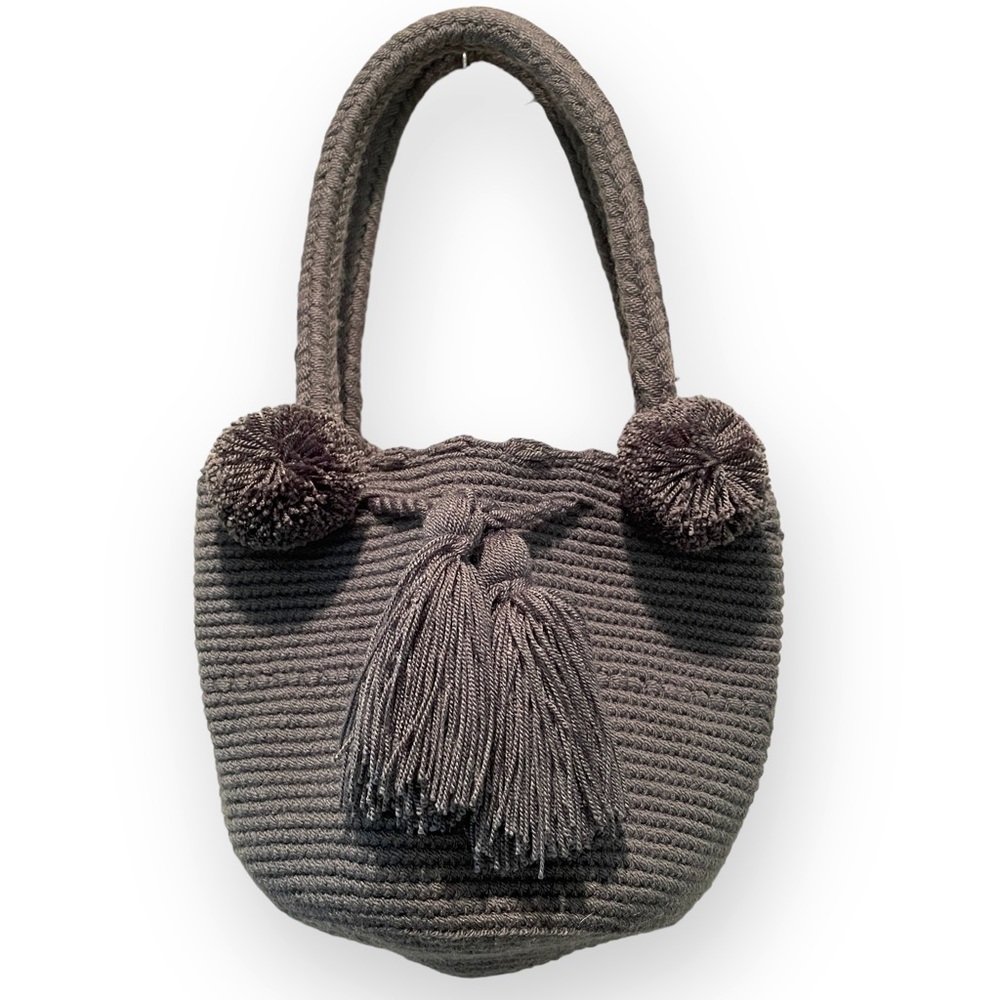 Artisanal Mini Bag Handwoven in Colombia - Warm Grey